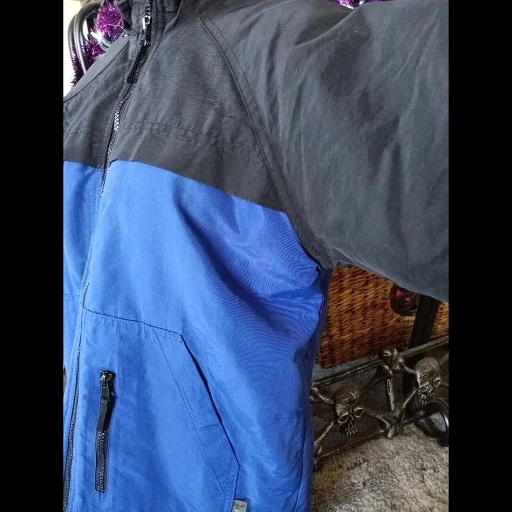 🖤*4/$15* Old Navy Boys Lined Jacket Blue Black Winter Fleece Nylon 8 Kids